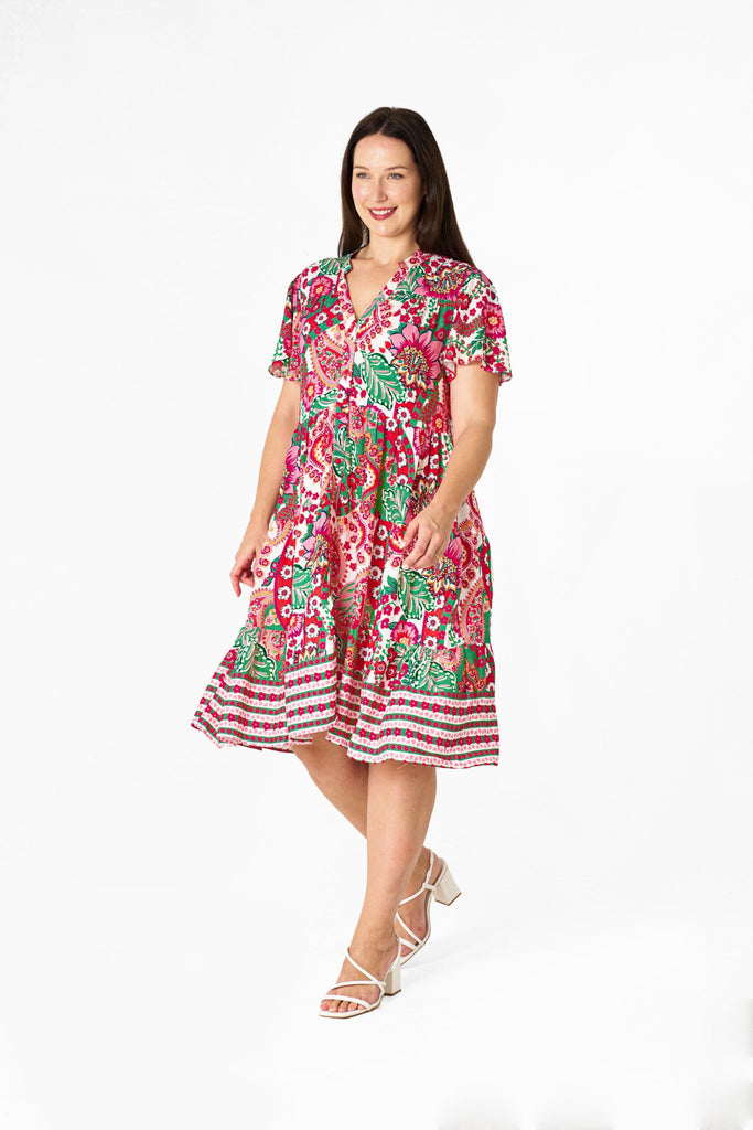 Connor Dress Red Print Dresses Not specified