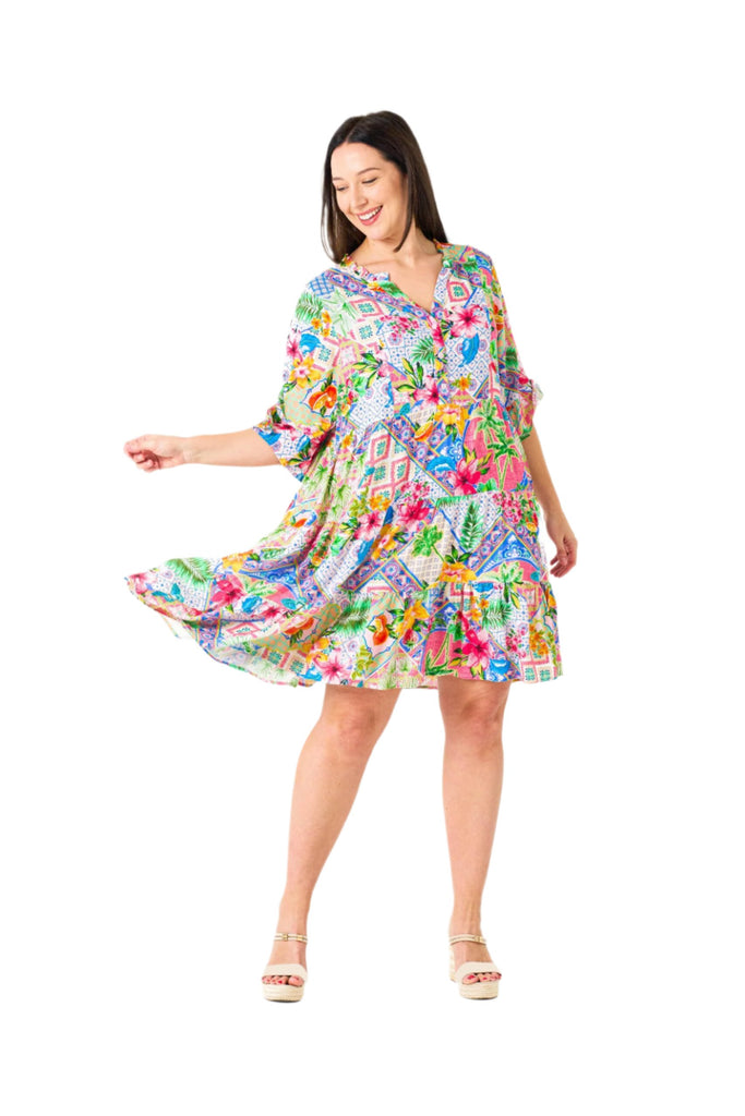 Kailani Dress Tropical Multi Dresses Boho S(8-10)  