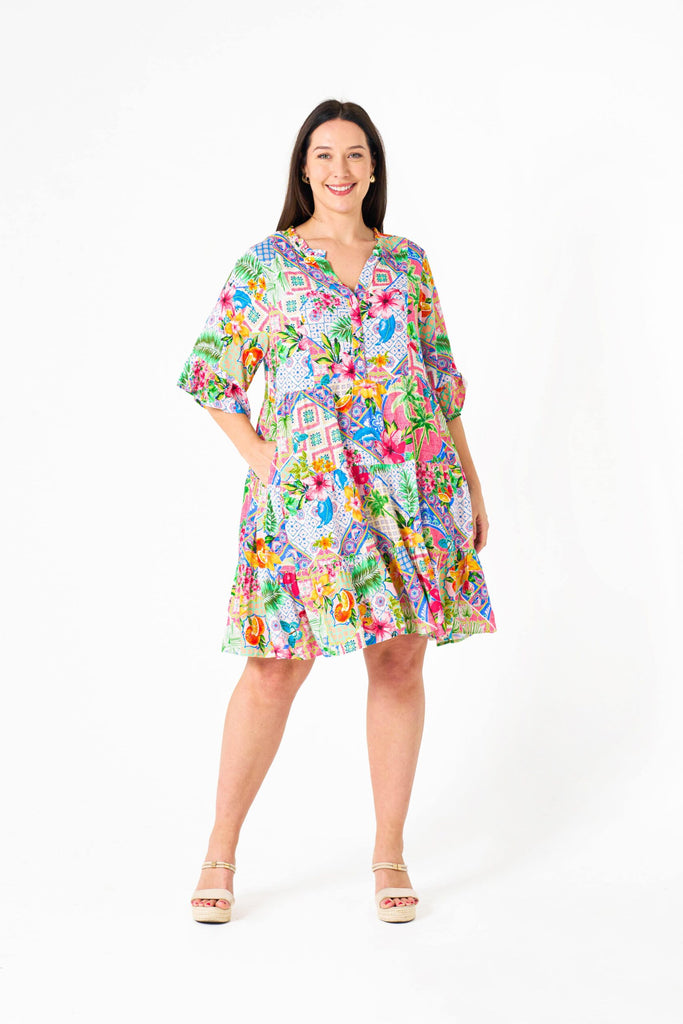 Kailani Dress Tropical Multi Dresses Boho   