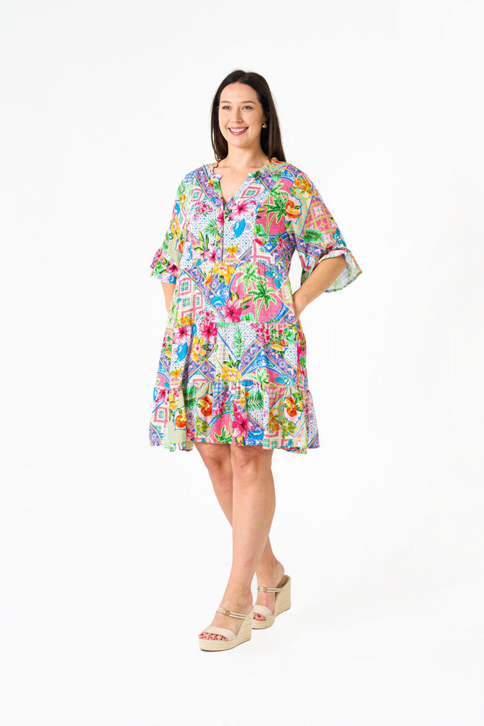 Kailani Dress Tropical Multi Dresses Boho   