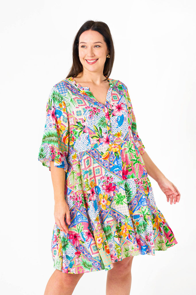 Kailani Dress Tropical Multi Dresses Boho   