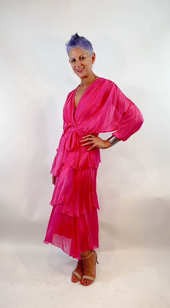 La Strada Florence Dress Fuxia Pink - Global Free Style