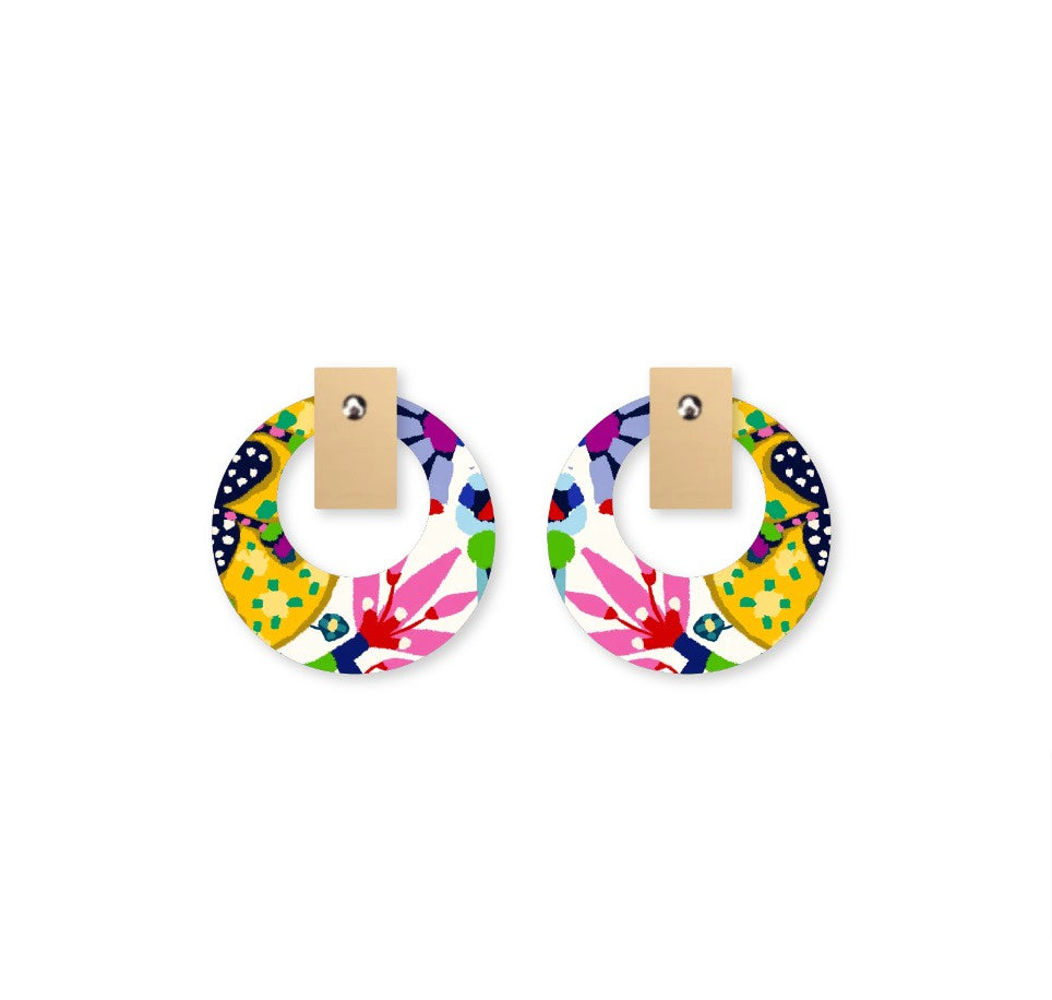 Miss Moresby Paradiso Layered Small Retro Stud Earrings - Global Free Style