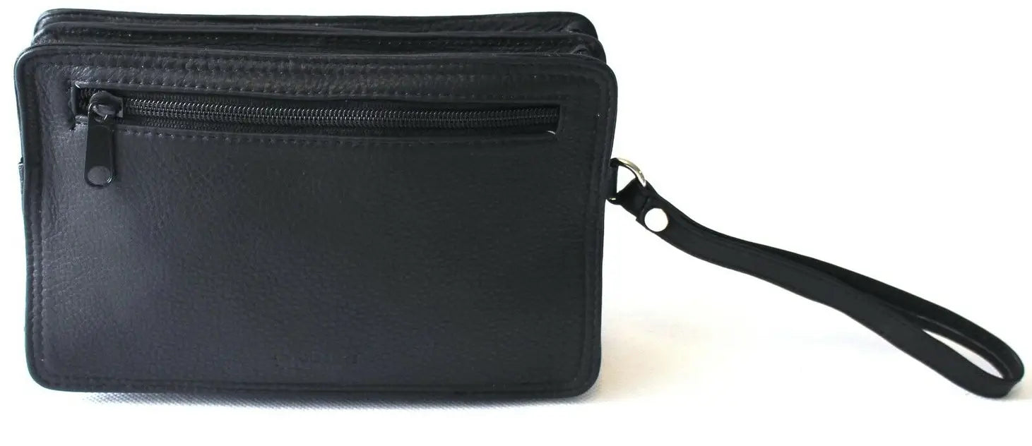 Hide and Chic Men's Clutch Bag Black Mens Bags Hide and Chic   