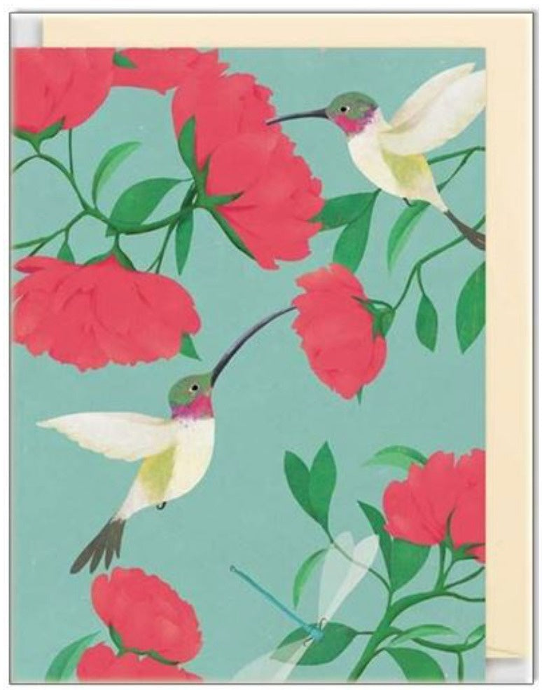 Mini Card Peony Hummingbird - Global Free Style