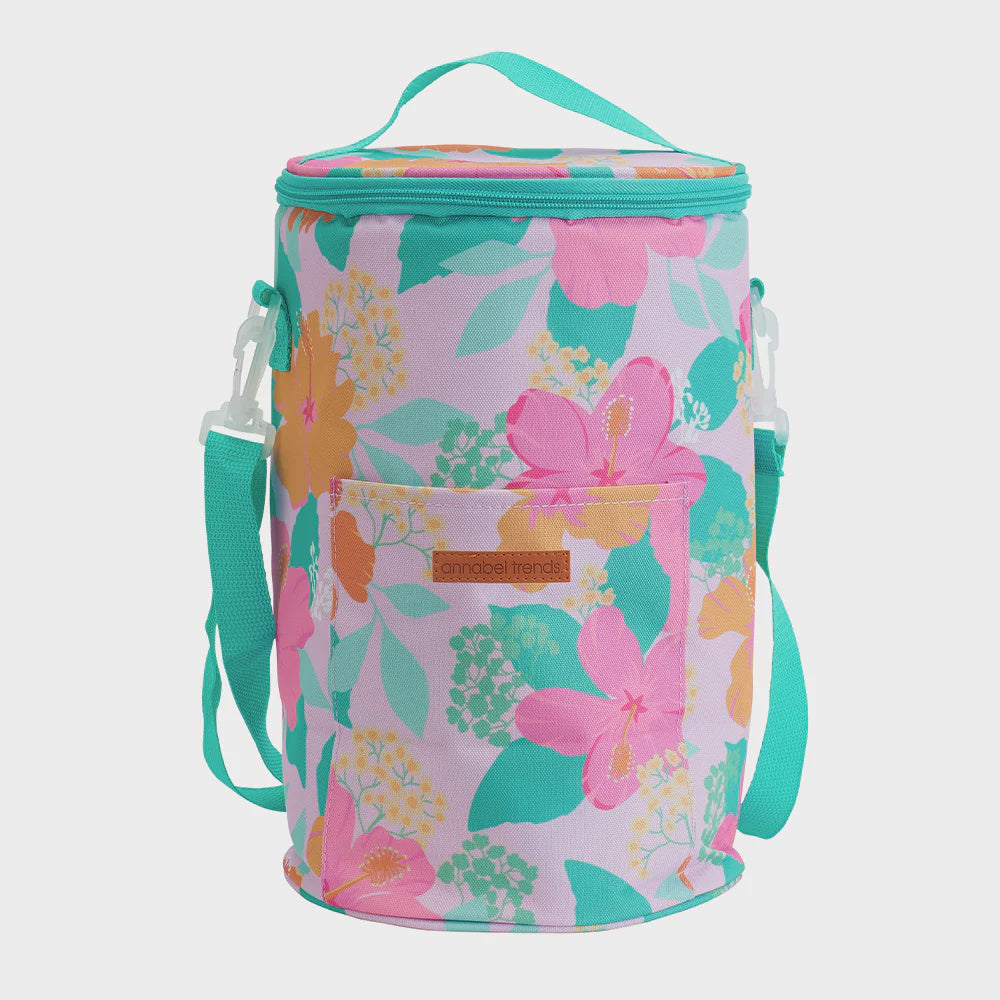 Picnic Cooler Bag - Tall Barrel - Hibiscus - Global Free Style
