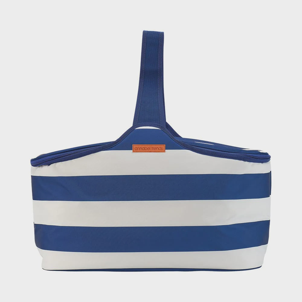 Picnic Cooler Bag Navy Stripe - Global Free Style
