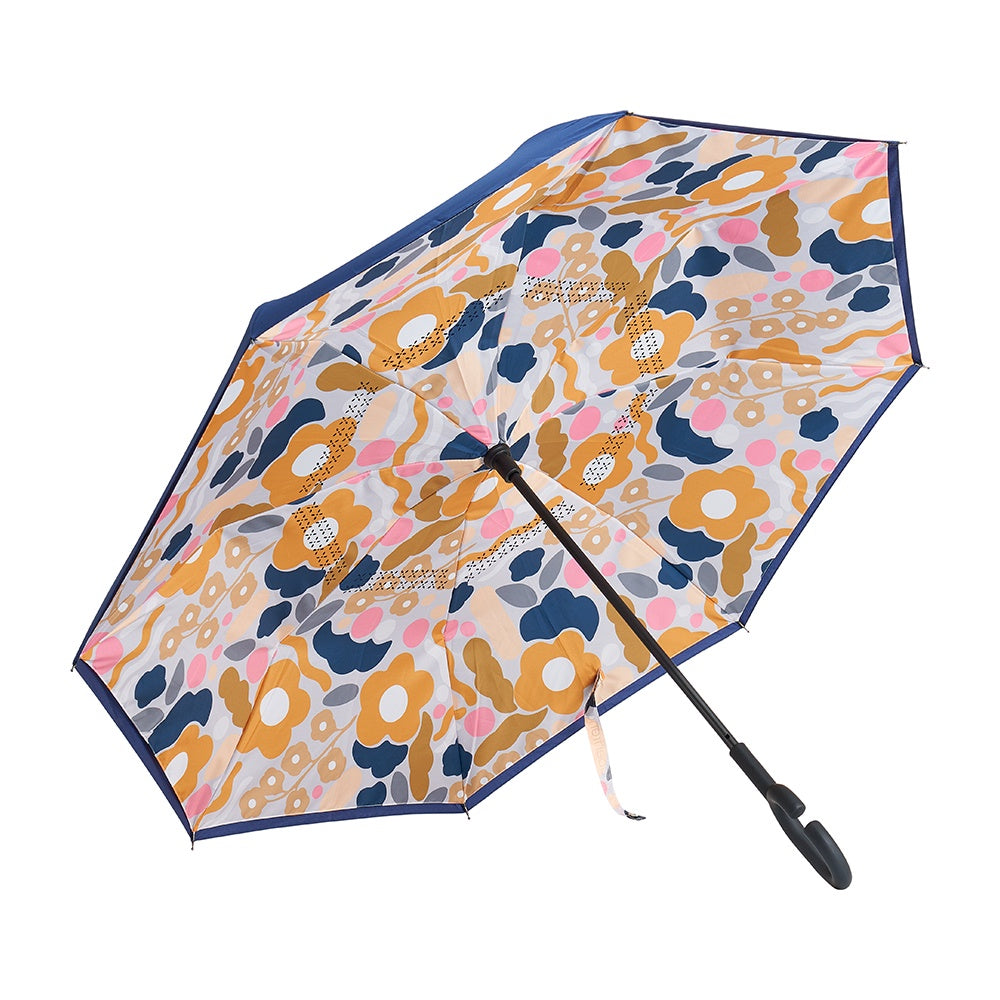 Annabel Trends Reverse Umbrella Floral Puzzle Mustard - Global Free Style