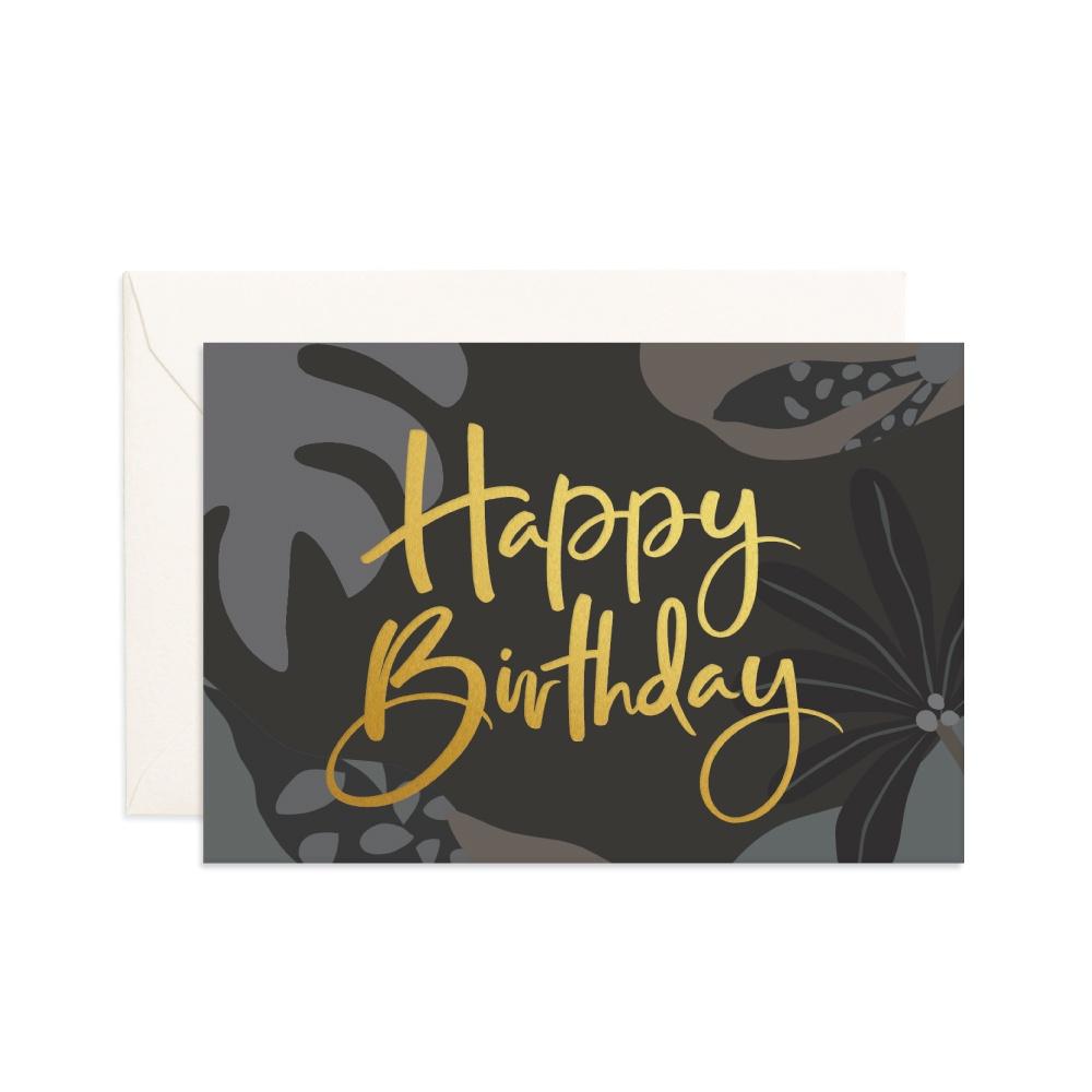 Fox & Fallow Greeting Card Mini Card Happy Birthday Night Jungle - Global Free Style