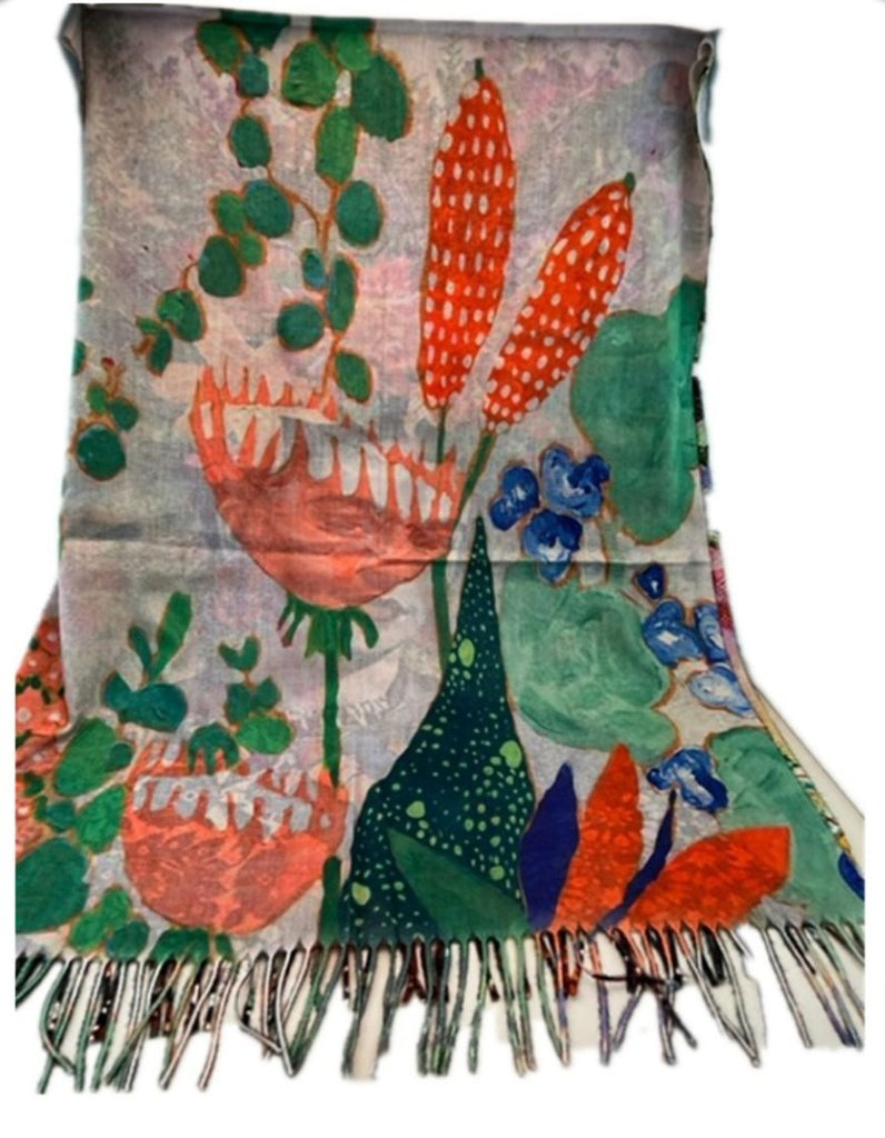 Reversible Scarf Frida Love Scarves and Sarongs Zura   