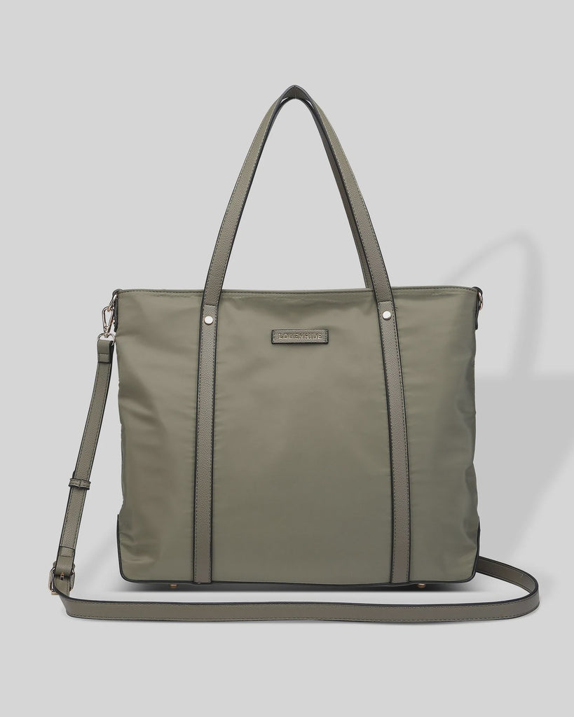 Nora Nylon Tote Bag Khaki - Global Free Style