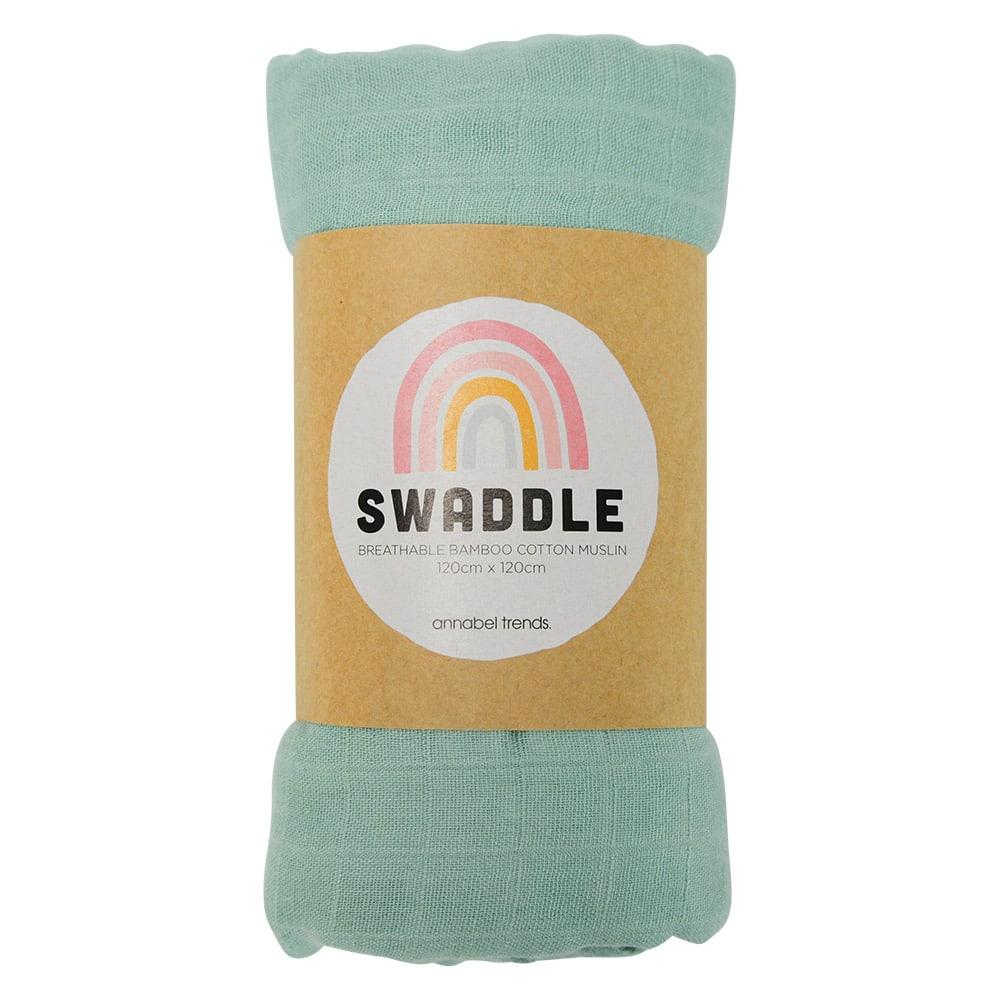 Annabel Trends Muslin Swaddle Mint - Global Free Style