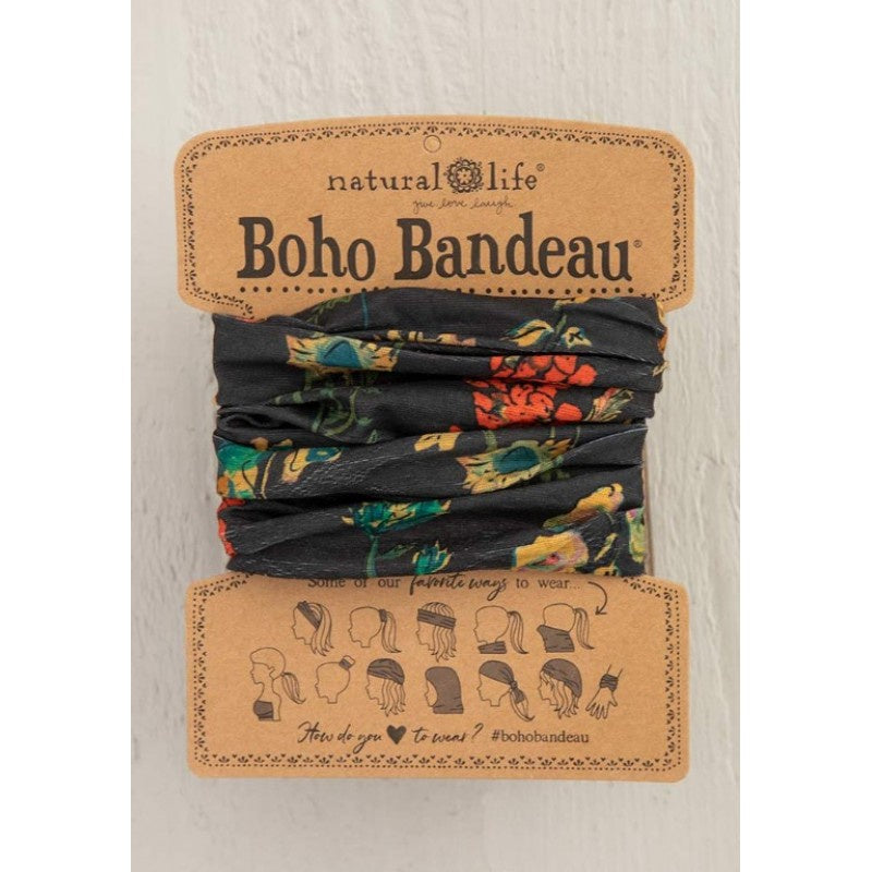 Boho Bandeau Charcoal Floral - Global Free Style