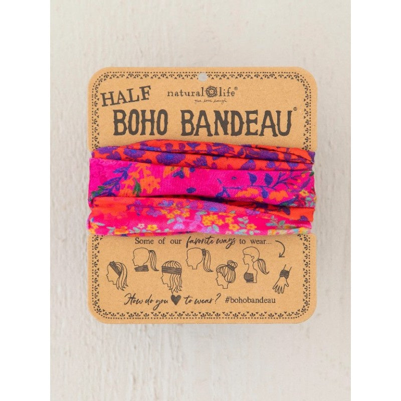 Boho Bandeau Half Pink Om Border - Global Free Style