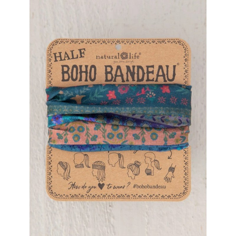 Boho Bandeau Half Folk Floral Border T Bandeau Natural Life   