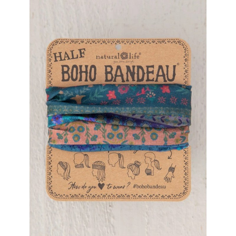 Boho Bandeau Half Folk Floral Border T - Global Free Style