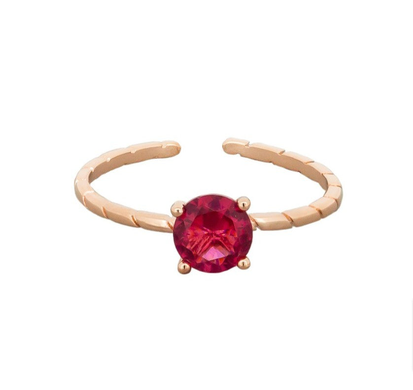 Rose Gold Fuchsia Harper Ring - Global Free Style