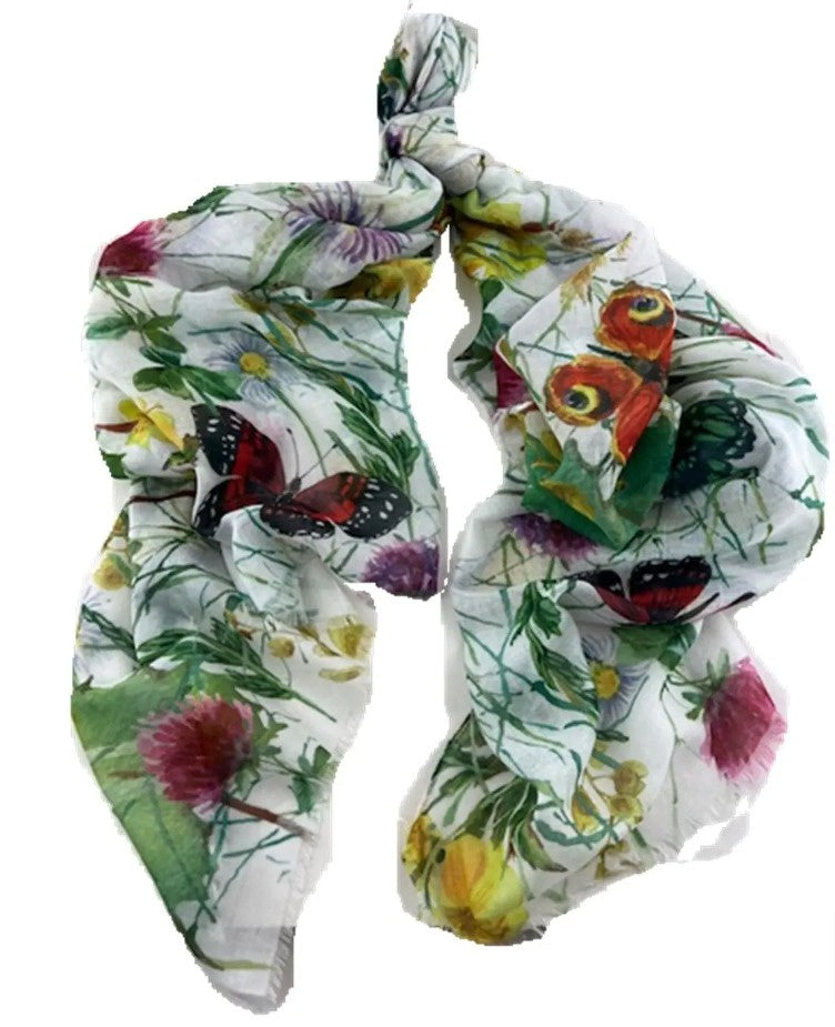 Cotton Scarf Tropical Butterfly - Global Free Style