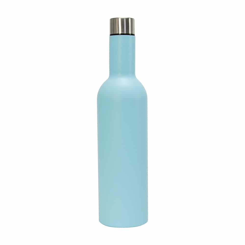 Annabel Trends Wine Bottle Double Walled Stainless Steel Gelato Blue - Global Free Style