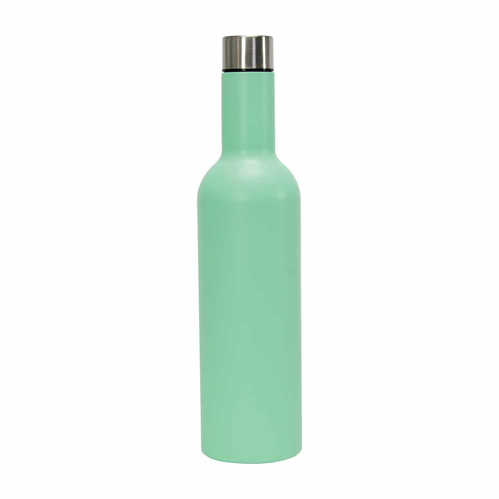 Annabel Trends Wine Bottle Double Walled Stainless Steel Gelato Mint - Global Free Style