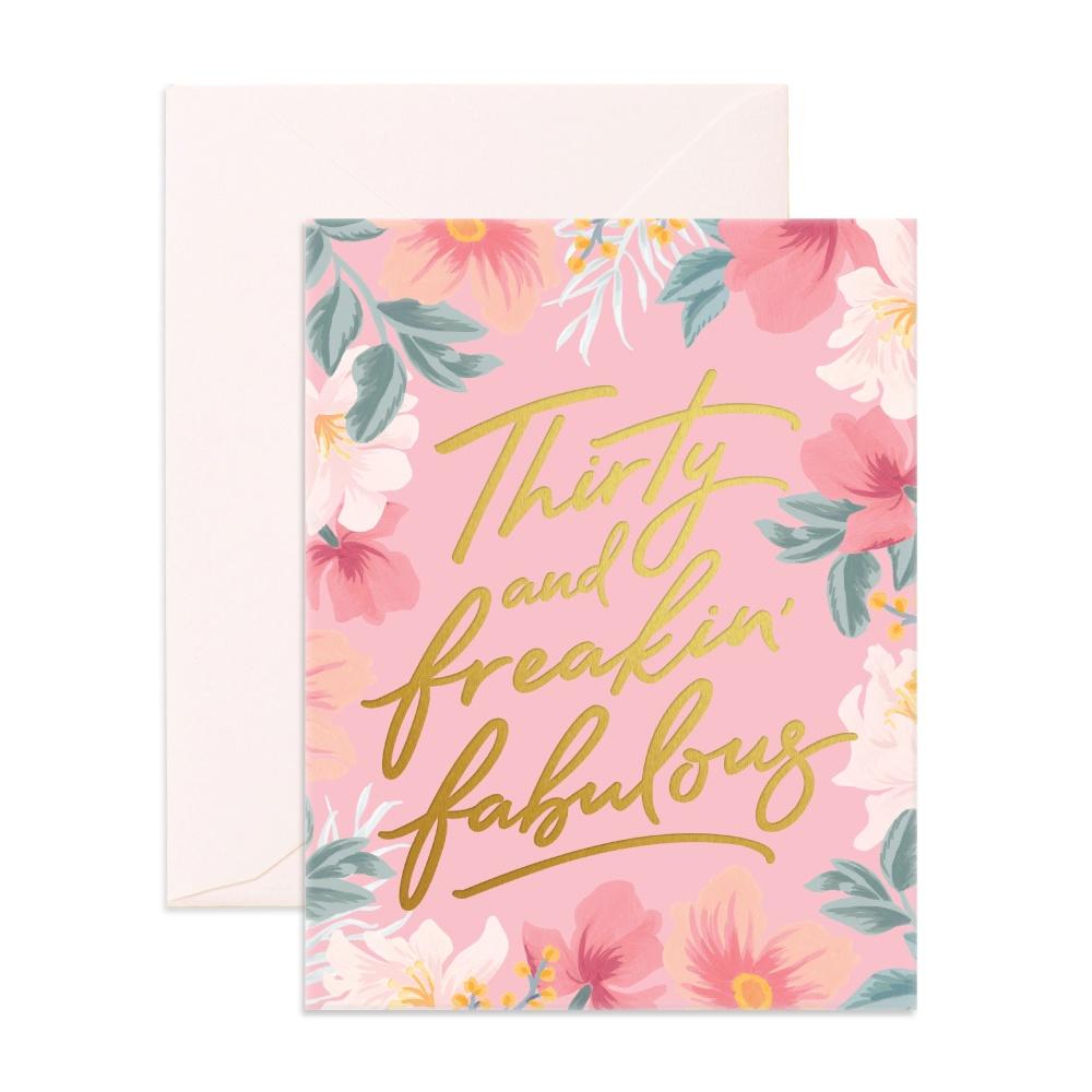 Fox & Fallow Greeting Card Thirty & Fabulous - Global Free Style
