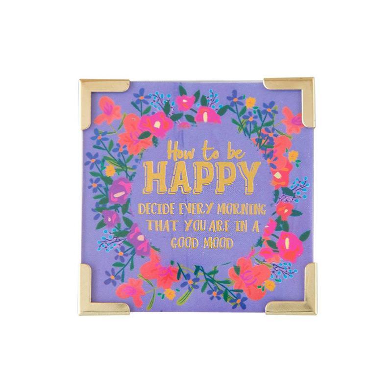Natural Life Corner Magnet Corner Mag How To Be Happy - Global Free Style