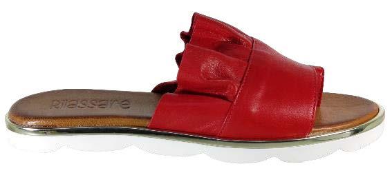 Rilassare Truffle Leather Shoe Red - Global Free Style