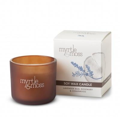 Myrtle & Moss Soy Wax Candle Mini Lavender Bud, Rosemary And Cedarwood - Global Free Style