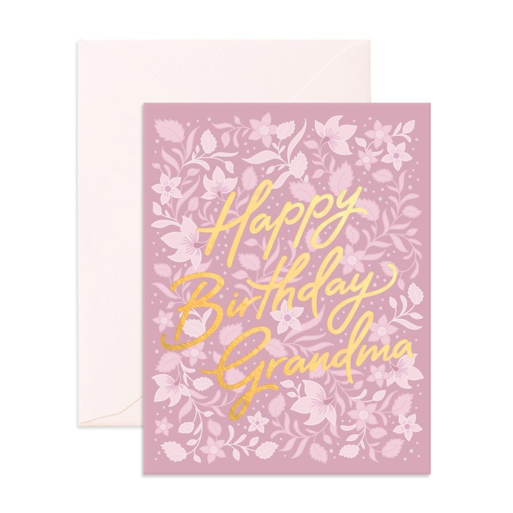 Fox & Fallow Greeting Card Happy Birthday Grandma - Global Free Style