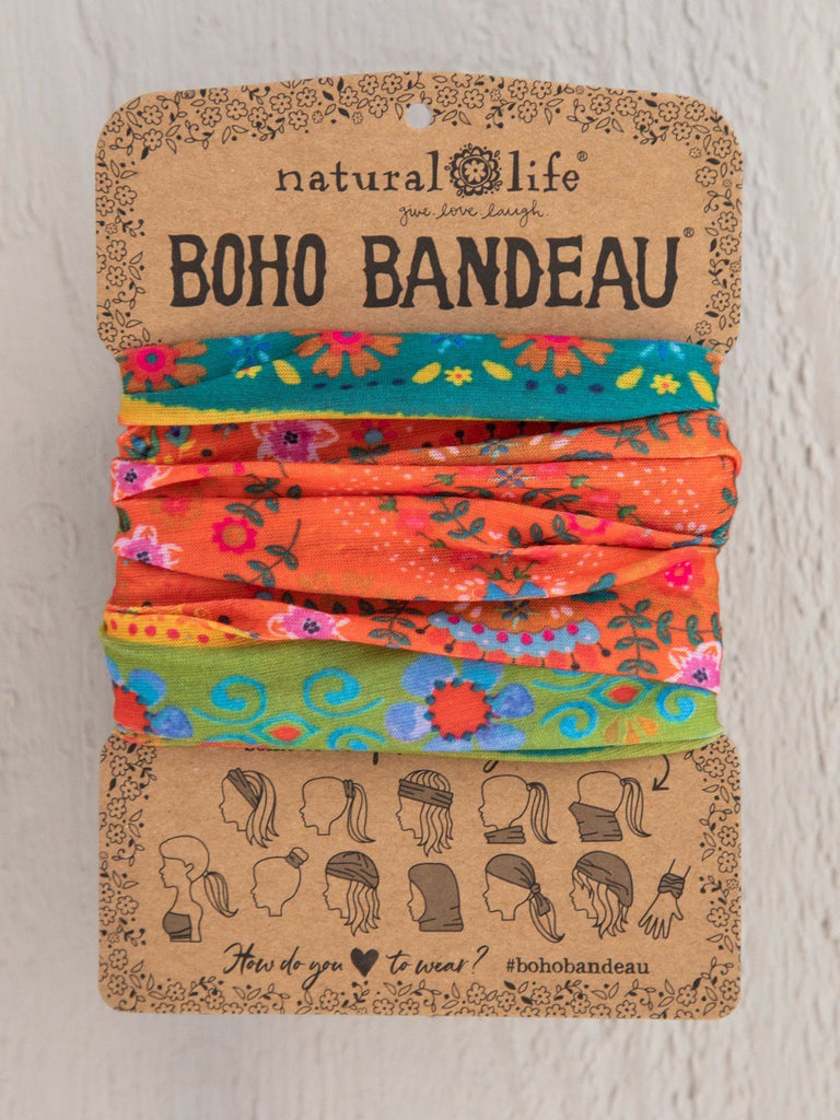 Natural Life Bandeau Boho  Orange/Green Borders - Global Free Style