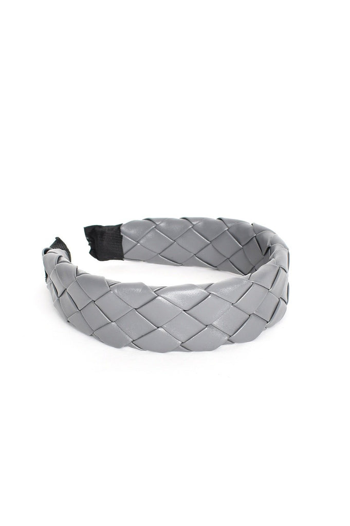 Adorne Riley Braid Headband Grey - Global Free Style