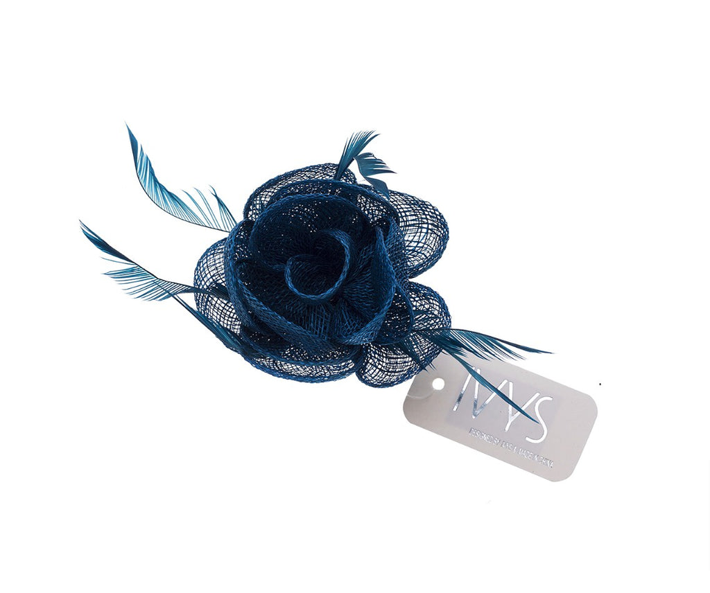 Hair Clip and Brooch Twirl Navy - Global Free Style