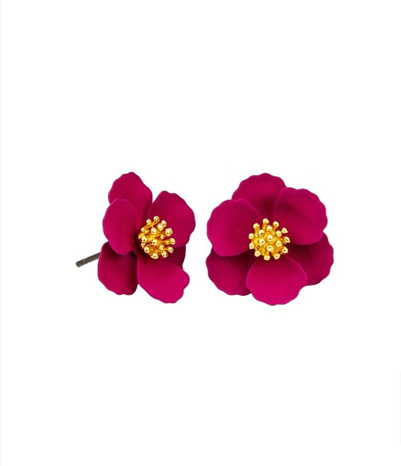 Fuchsia Pansy Earring Earrings Tiger Tree   