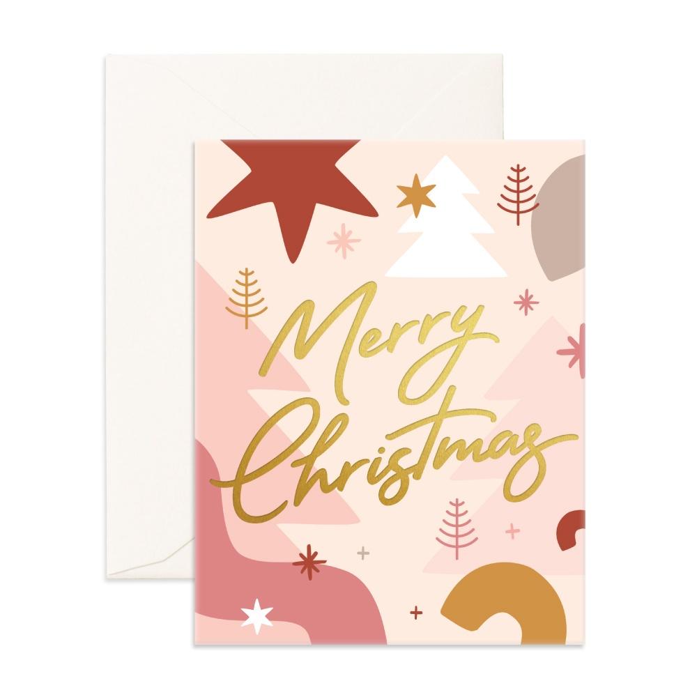 Fox & Fallow Greeting Card Merry Christmas Abstract - Global Free Style