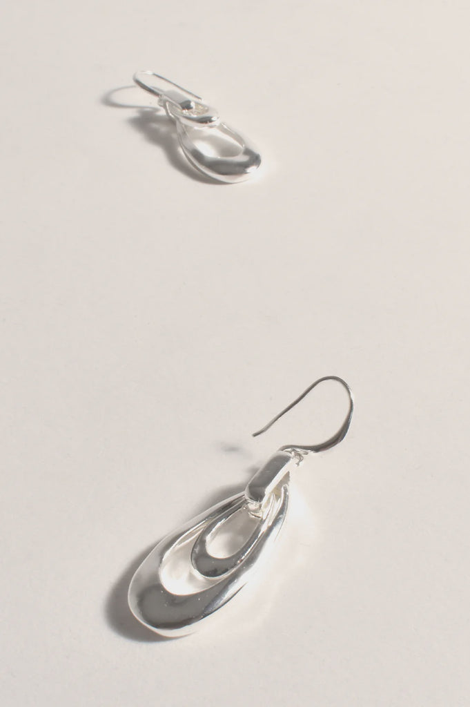 Metal Loops Hook Earring Silver - Global Free Style