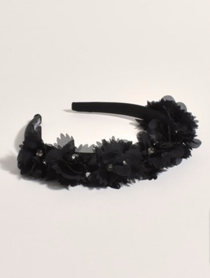 Penelope Flower Headband Black - Global Free Style