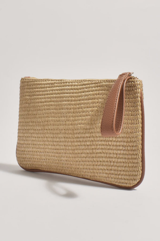 Francesca Weave Pouch Natural/Tan - Global Free Style