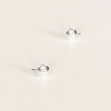 Adorne 10mm Metal Ball Stud Earrings Silver - Global Free Style