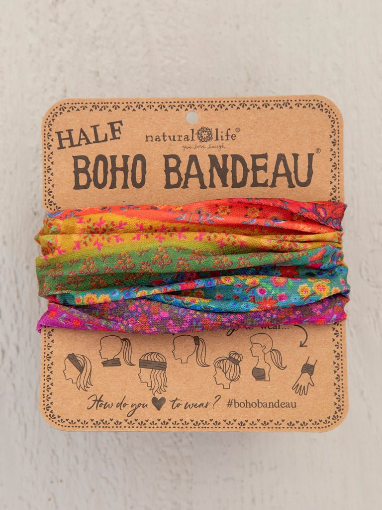 Natural Life Boho Bandeau Half Rainbow Border - Global Free Style