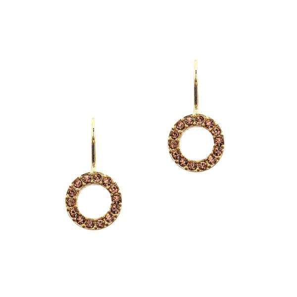 Fabienne Round Open Earrings Gold Siam - Global Free Style