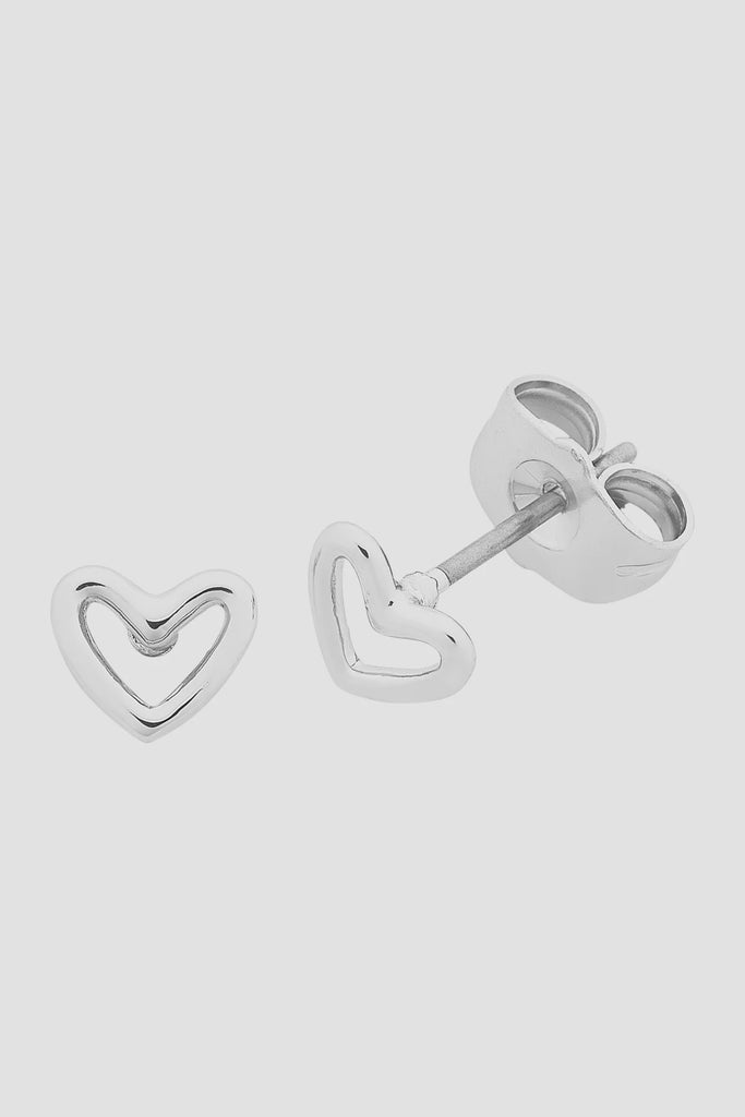 Petite Heart Silver Earring - Global Free Style