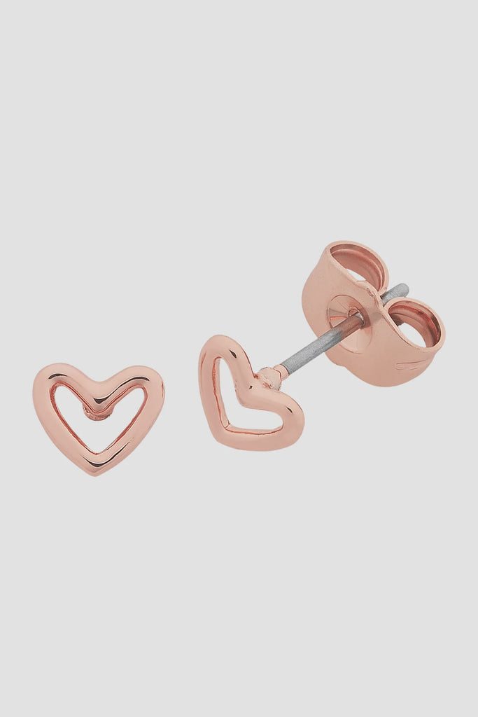 Petite Heart Rose Gold Earring - Global Free Style