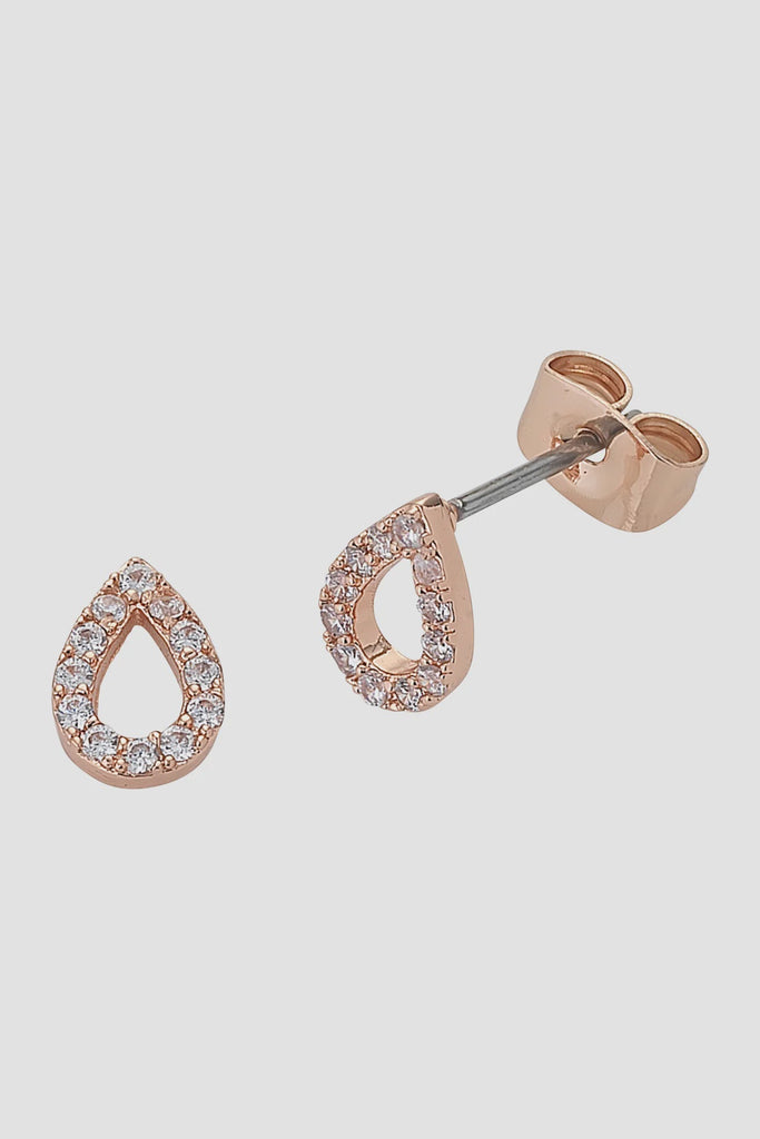 Petite Diamond Rose Gold Earring - Global Free Style