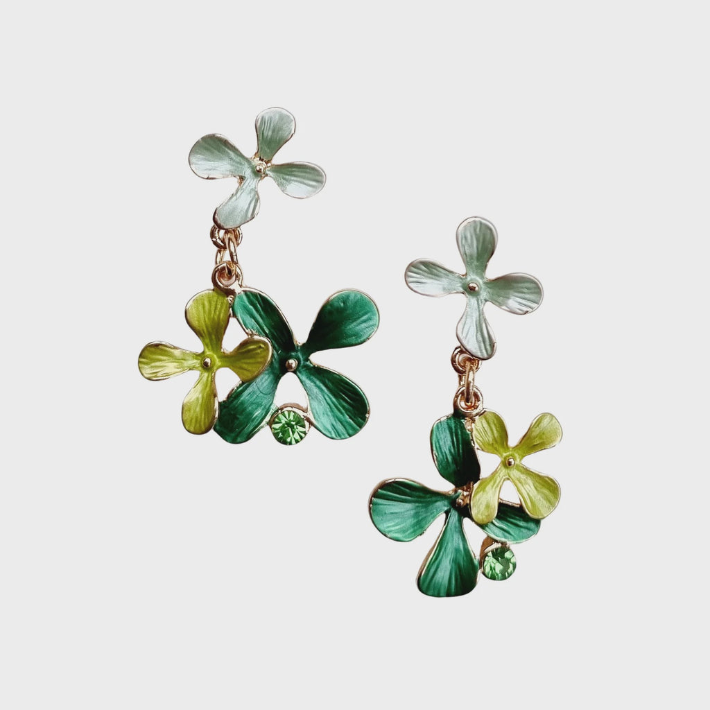 Flower Earring Green - Global Free Style