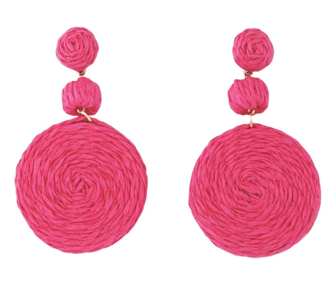 Simone Earrings Bright Pink - Global Free Style
