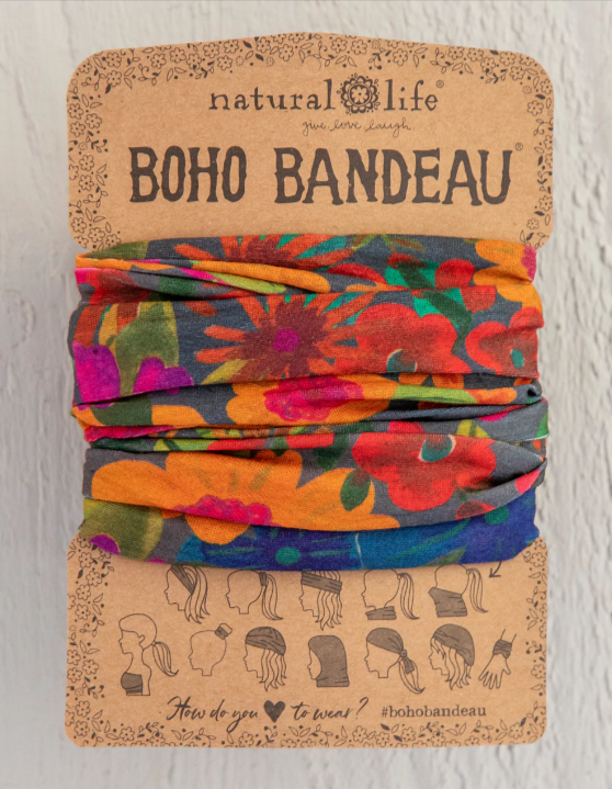Natural Life Boho Bandeau Orange/Pink Floral - Global Free Style