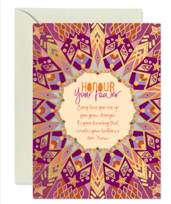 Intrinsic Honour Your Power Greeting Card - Global Free Style