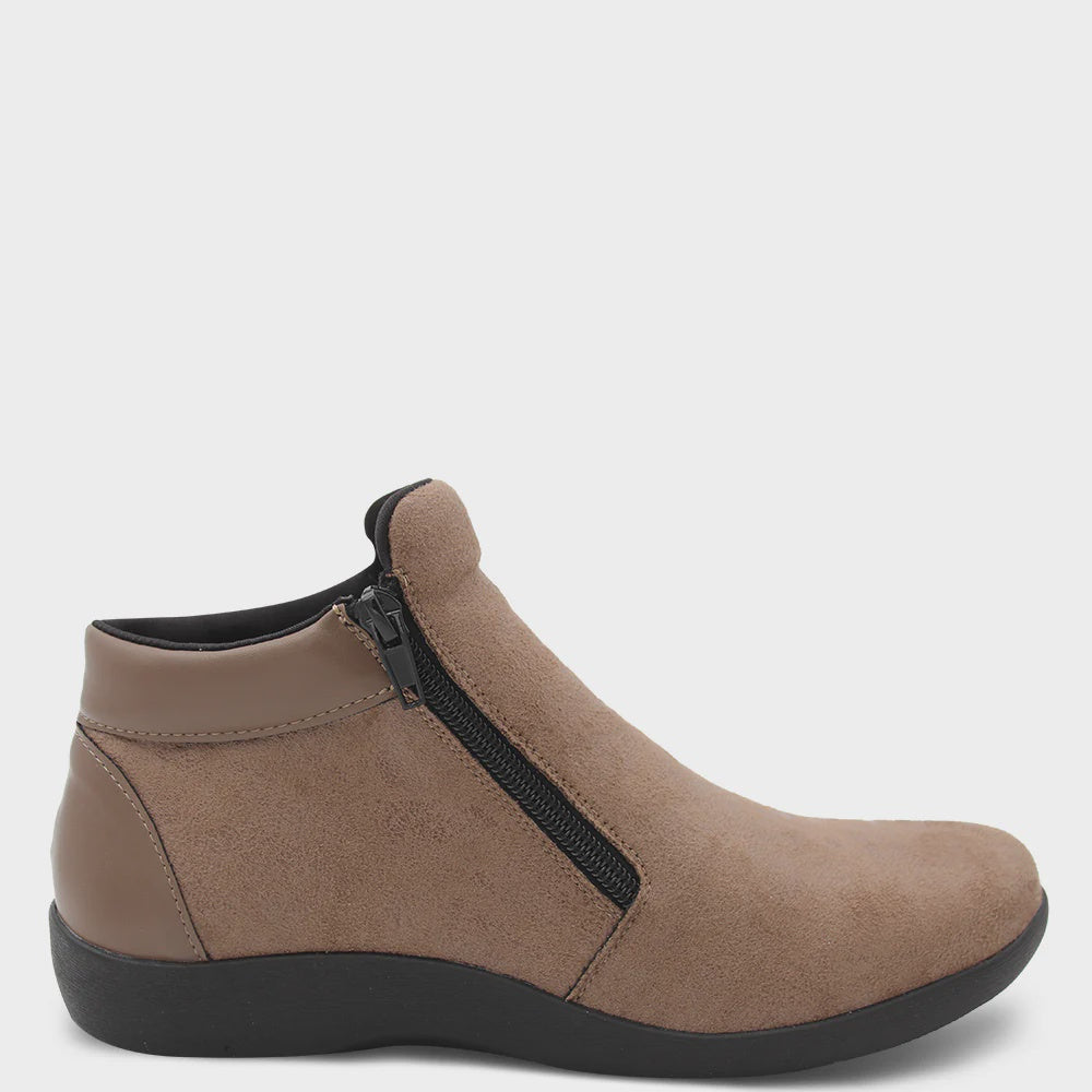 Valore Womens Flat Boot Taupe - Global Free Style