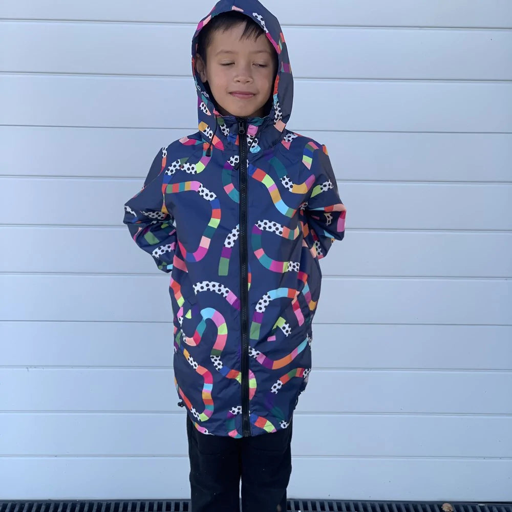 Monster Threads Raincoat Rainbow Topographic Kids - Global Free Style