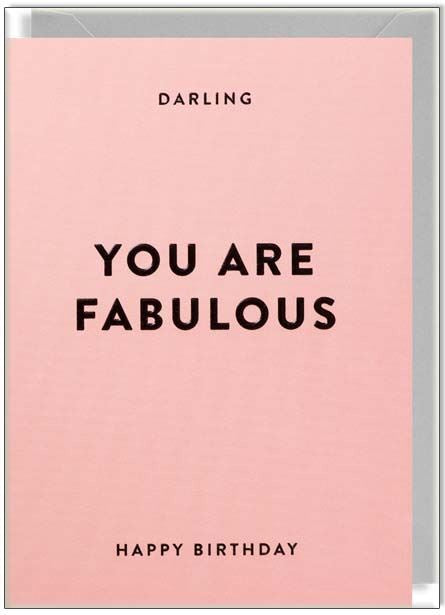 Waterlyn Darling You A Fabulous Happy Birthday Gift Cards - Global Free Style
